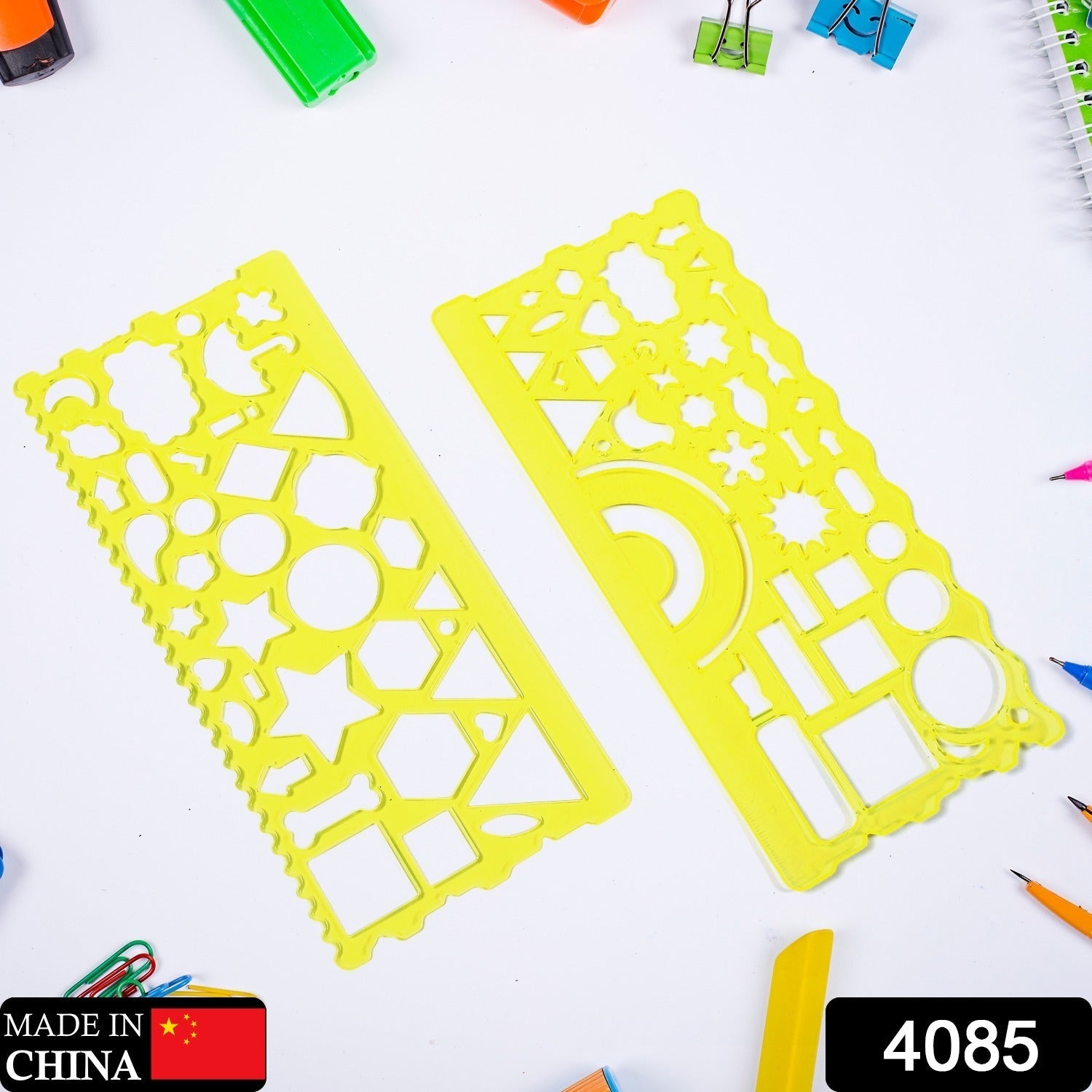 4085 Clear Green Circle Triangle Square Rectangle Template Drawing Ruler Scale Suitable For School & Drawing Use ( 2pc ) DeoDap 4085 Clear Green Circle Triangle Square Rectangle Template Drawing Ruler Scale Suitable For School & Drawing Use ( 2pc ) DeoDap